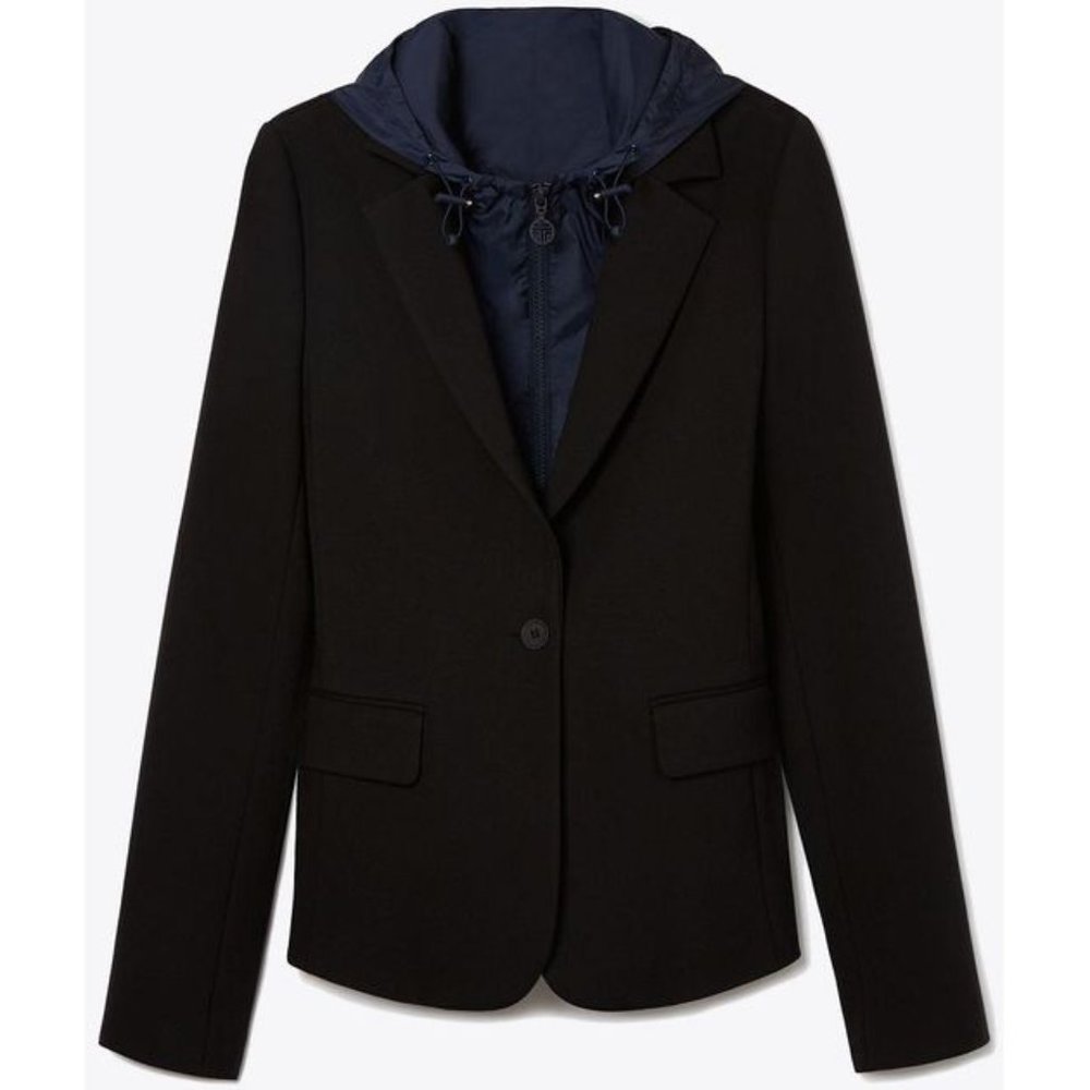 Tory Sport Women's Black Tech Ponte Blazer